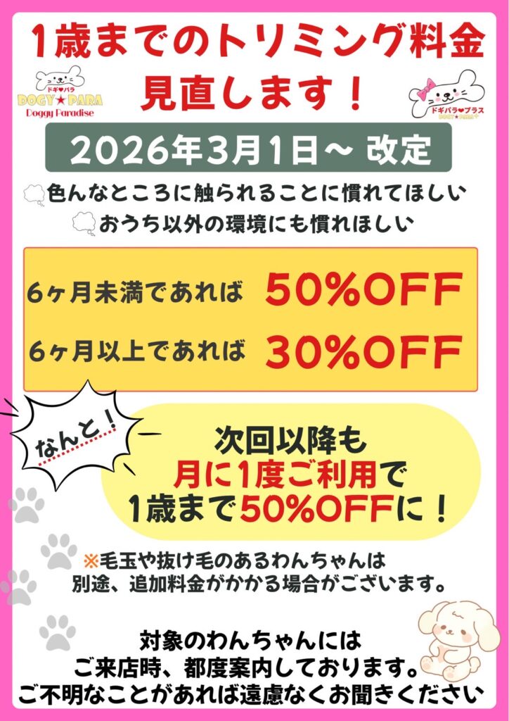 子犬割引について